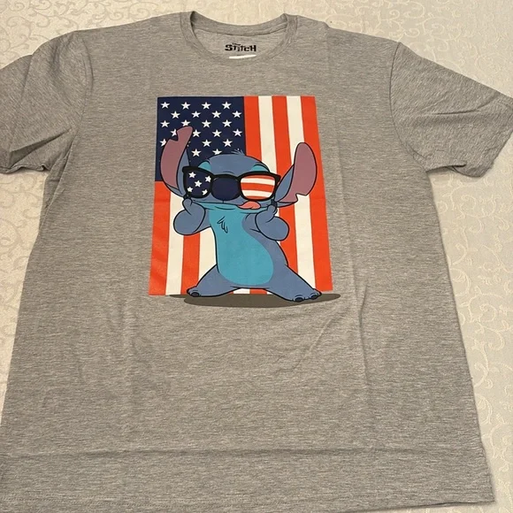 Disney’s Stitch American Flag Graphic T-Shirt - Picture 3 of 10